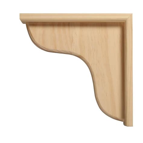 unfinished wood shelf brackets